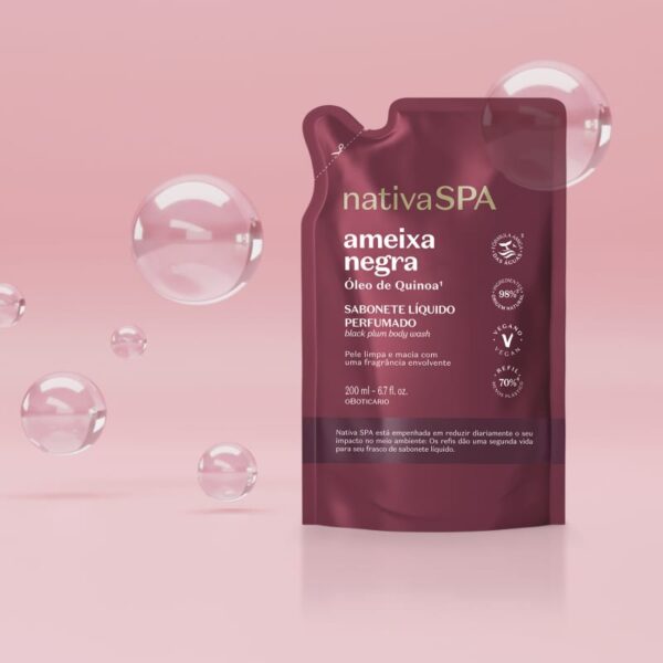 Refil Sabonete Líquido Perfumado Nativa Spa Ameixa Negra 200ml