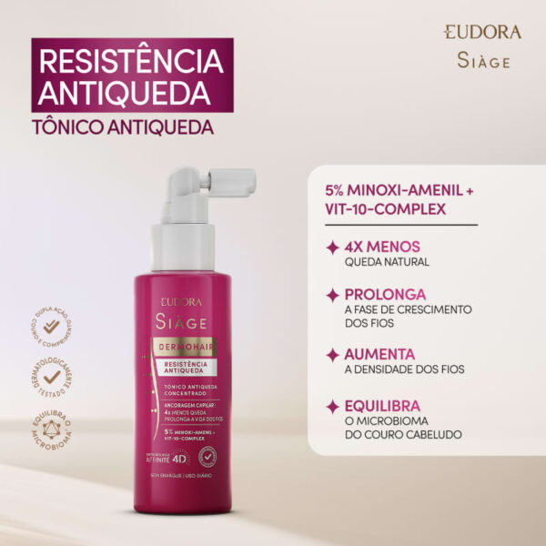 Tônico Concentrado Siàge Dermo Hair Resistência Antiqueda 100ml