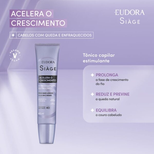 Tônico Capilar Siàge Acelera O Crescimento 65ml